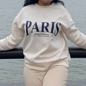 Paris off white/Cream colored  sweatshirt
